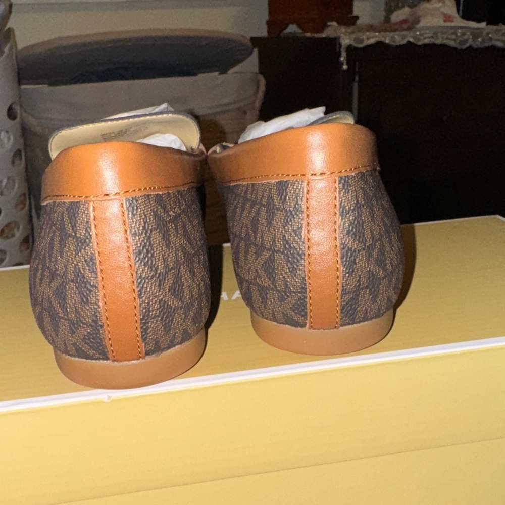 Michael Kors Dark Brown Patterned Loafers - Picture 14 of 15